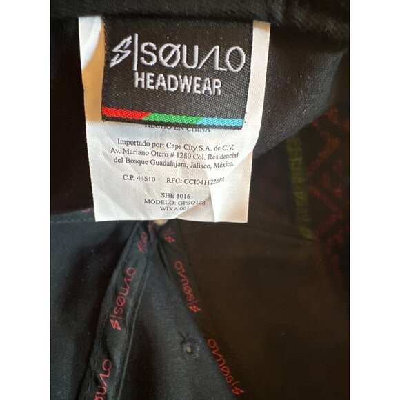 Sou/Lo Multi Color Aztec Print Black Adjustable Hat Cap - Picture 7 of 8